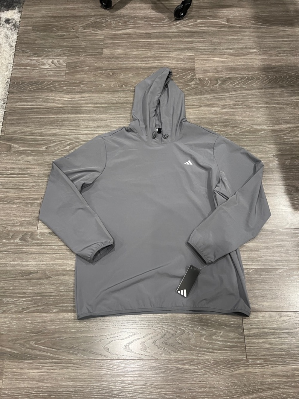 adidas Gray Hooded Pullover Jacket